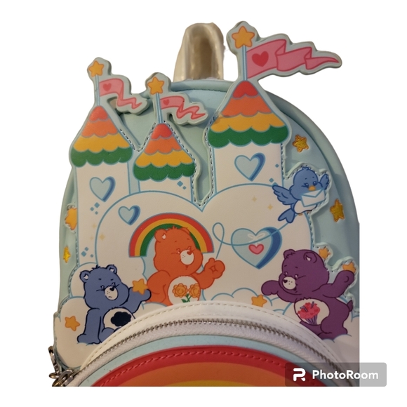 Carebears 40th Anniversary Loungefly Bag & Matching Wallet New with Tags - Picture 2 of 12